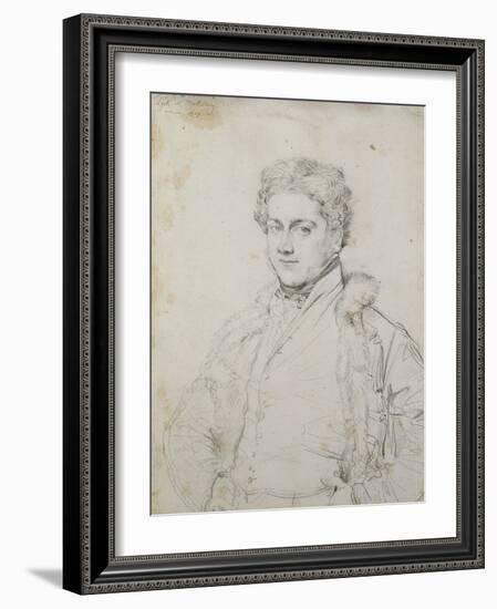 Portrait of Charles Robert Cockerell, 1817-Jean Auguste Dominique Ingres-Framed Giclee Print