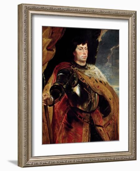 Portrait of Charles the Temerary, 1618 (Oil on Wood)-Peter Paul Rubens-Framed Giclee Print