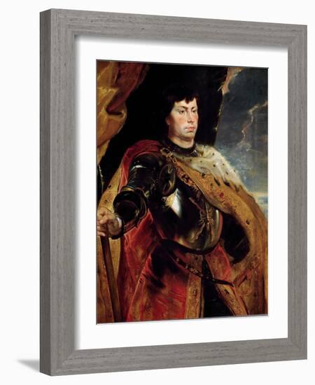 Portrait of Charles the Temerary, 1618 (Oil on Wood)-Peter Paul Rubens-Framed Giclee Print