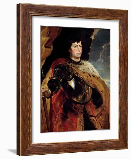 Portrait of Charles the Temerary, 1618 (Oil on Wood)-Peter Paul Rubens-Framed Giclee Print