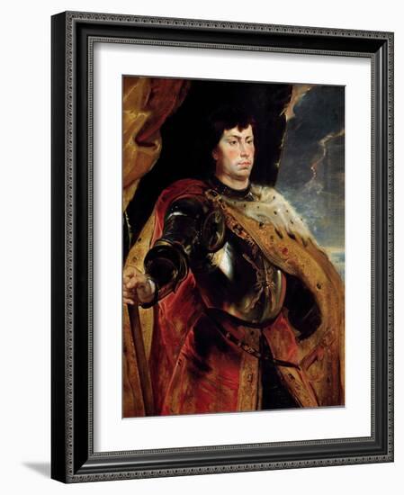 Portrait of Charles the Temerary, 1618 (Oil on Wood)-Peter Paul Rubens-Framed Giclee Print