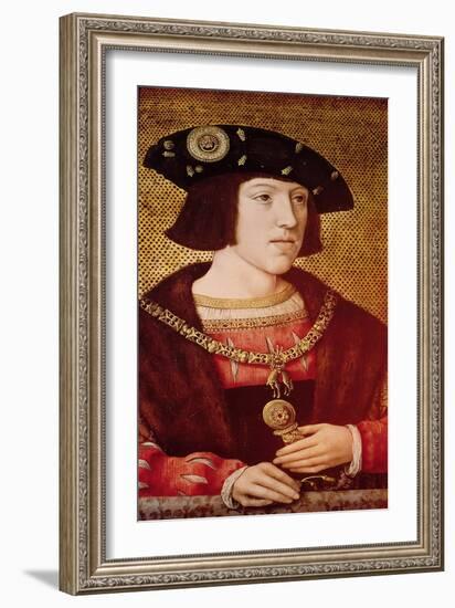 Portrait of Charles V (1500-1558)-Bernard van Orley-Framed Giclee Print