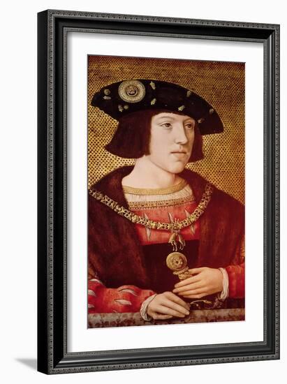 Portrait of Charles V (1500-1558)-Bernard van Orley-Framed Giclee Print