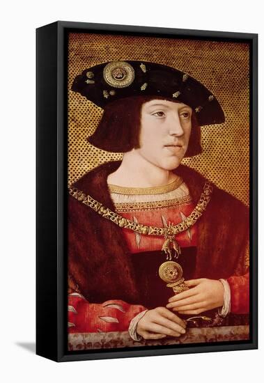 Portrait of Charles V (1500-1558)-Bernard van Orley-Framed Premier Image Canvas