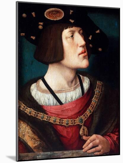 Portrait of Charles V, Holy Roman Emperor by Bernard Van Orley-Fine Art-Mounted Photographic Print