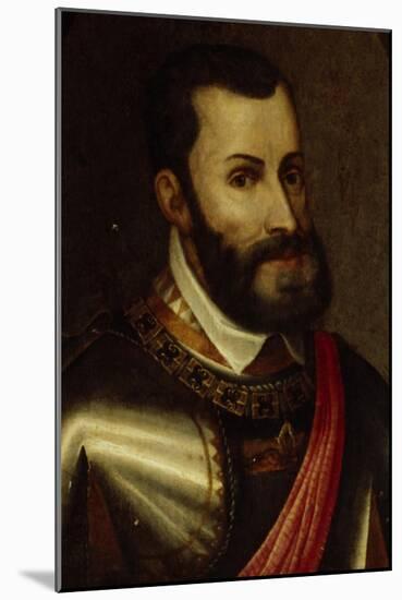 Portrait of Charles V, Holy Roman Emperor, C.18th-Titian (Tiziano Vecelli)-Mounted Giclee Print