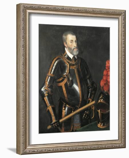 Portrait of Charles V of Hasburg, Emperor of the Holy Roman Empire-Titsiro Kabemono-Framed Giclee Print