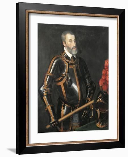 Portrait of Charles V of Hasburg, Emperor of the Holy Roman Empire-Titsiro Kabemono-Framed Giclee Print