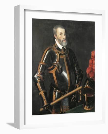 Portrait of Charles V of Hasburg, Emperor of the Holy Roman Empire-Titsiro Kabemono-Framed Giclee Print