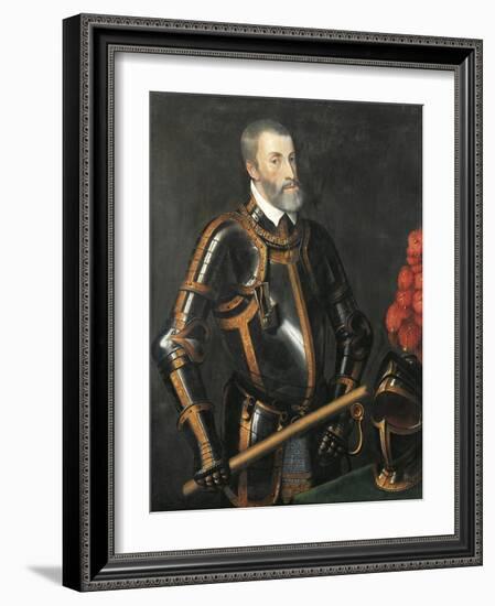 Portrait of Charles V of Hasburg, Emperor of the Holy Roman Empire-Titsiro Kabemono-Framed Giclee Print