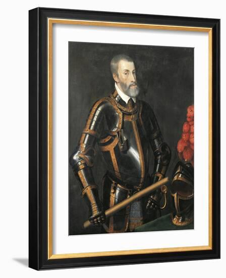 Portrait of Charles V of Hasburg, Emperor of the Holy Roman Empire-Titsiro Kabemono-Framed Giclee Print