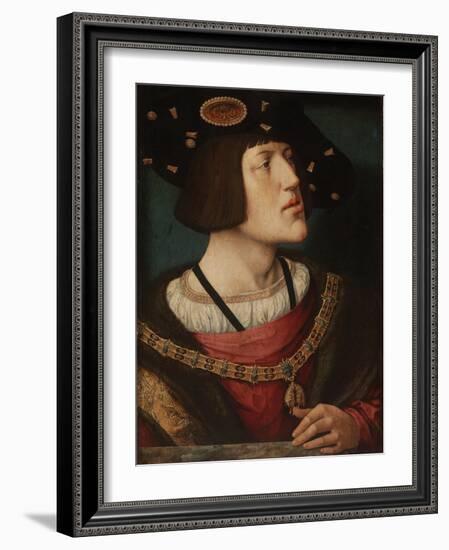 Portrait of Charles V of Spain (1500-155), 1519-Bernaert Van Orley-Framed Giclee Print