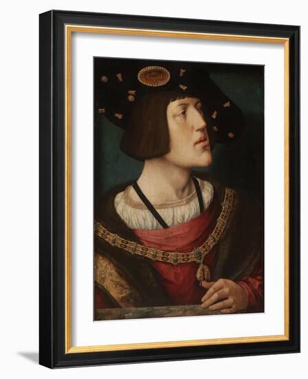 Portrait of Charles V of Spain (1500-155), 1519-Bernaert Van Orley-Framed Giclee Print