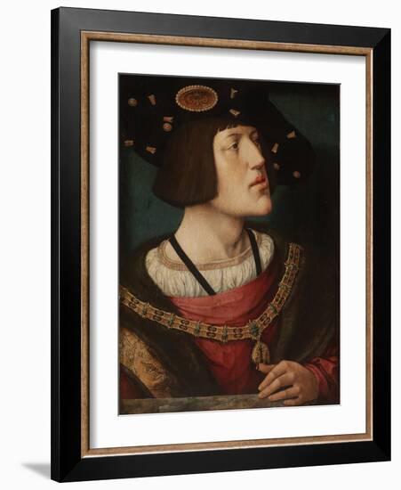 Portrait of Charles V of Spain (1500-155), 1519-Bernaert Van Orley-Framed Premium Giclee Print