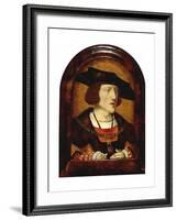 Portrait of Charles V of Spain (1500-155), C. 1520-null-Framed Giclee Print