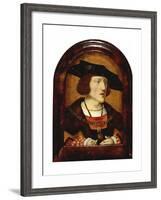 Portrait of Charles V of Spain (1500-155), C. 1520-null-Framed Giclee Print