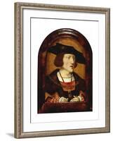 Portrait of Charles V of Spain (1500-155), C. 1520-null-Framed Giclee Print