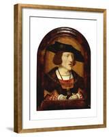 Portrait of Charles V of Spain (1500-155), C. 1520-null-Framed Giclee Print