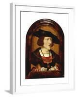 Portrait of Charles V of Spain (1500-155), C. 1520-null-Framed Giclee Print