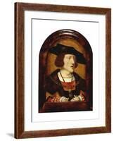 Portrait of Charles V of Spain (1500-155), C. 1520-null-Framed Giclee Print