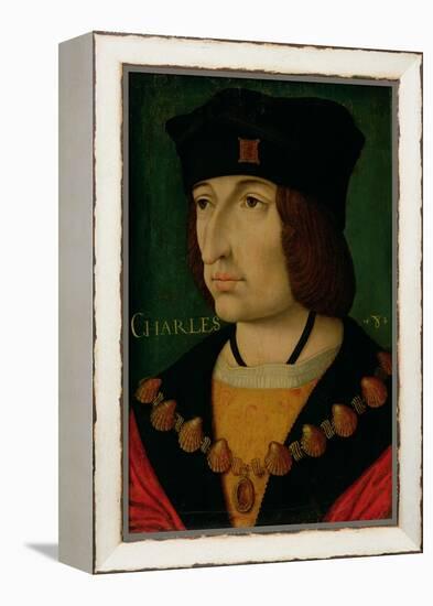 Portrait of Charles VIII King of France-Jean Bourdichon-Framed Premier Image Canvas