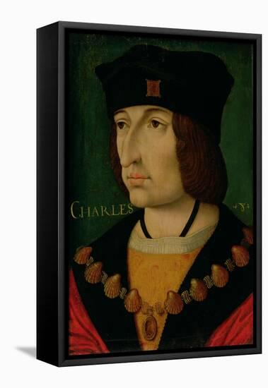 Portrait of Charles VIII King of France-Jean Bourdichon-Framed Premier Image Canvas