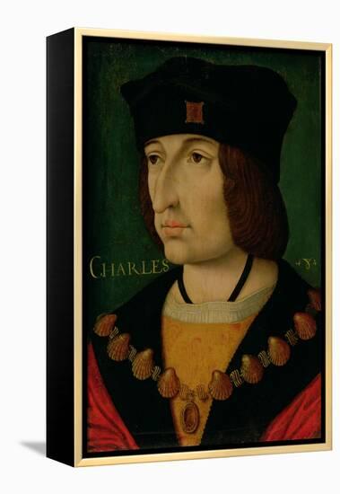 Portrait of Charles VIII King of France-Jean Bourdichon-Framed Premier Image Canvas