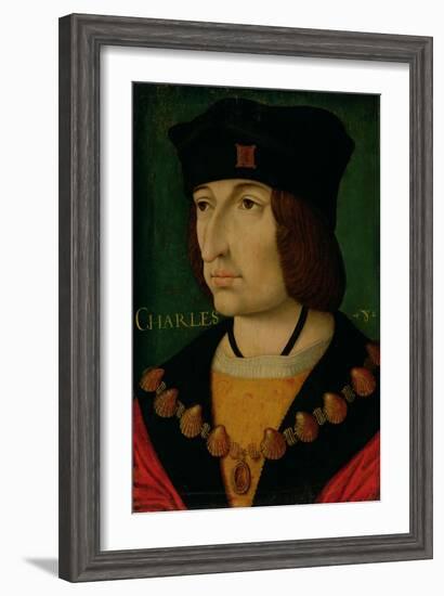 Portrait of Charles VIII King of France-Jean Bourdichon-Framed Giclee Print