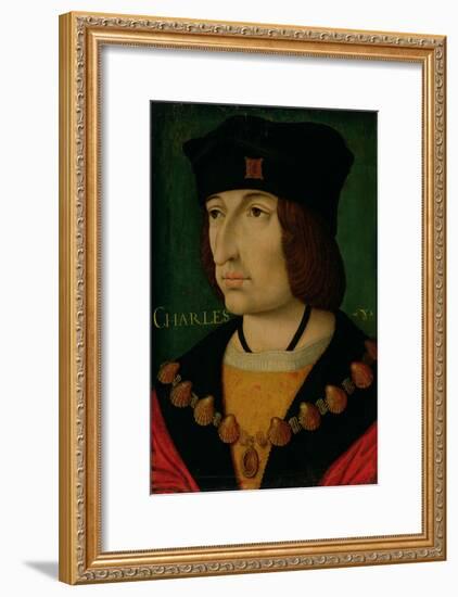 Portrait of Charles VIII King of France-Jean Bourdichon-Framed Giclee Print