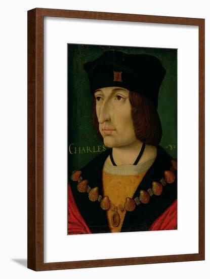 Portrait of Charles VIII King of France-Jean Bourdichon-Framed Giclee Print