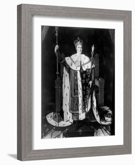 Portrait of Charles X in Coronation Robe-Bettmann-Framed Photographic Print