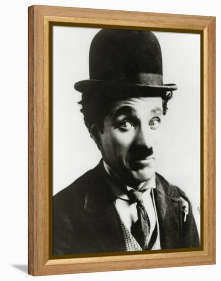 Portrait of Charlie Chaplin-null-Framed Premier Image Canvas