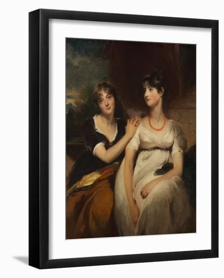 Portrait of Charlotte and Sarah Carteret-Hardy, 1801 (Oil on Canvas)-Thomas Lawrence-Framed Giclee Print