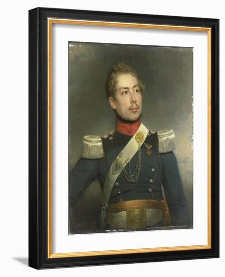 Portrait of Christian Edouard Fraser, Second Lieutenant of the 5th Regiment of the Dragoons-Charles Howard Hodges-Framed Art Print