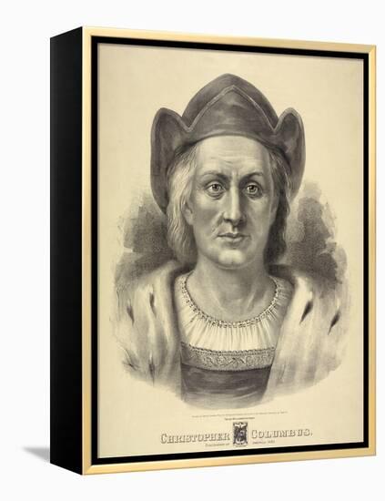 Portrait of Christopher Columbus-null-Framed Premier Image Canvas