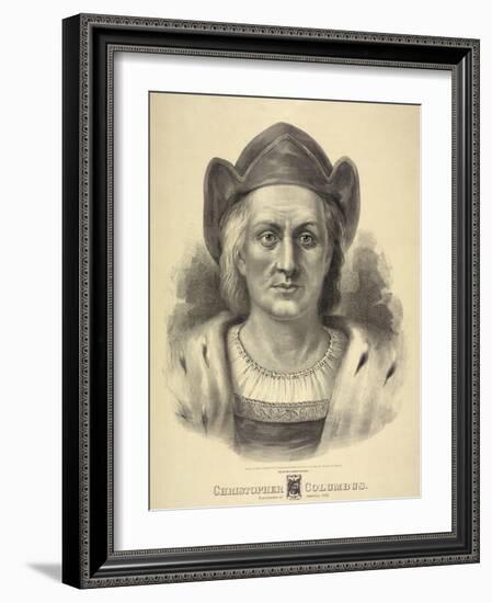 Portrait of Christopher Columbus-null-Framed Giclee Print