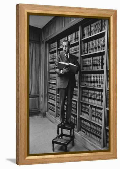 Portrait of Circuit Federal Judge Clement Haynsworth in His Home Office, Greenville, SC, 1969-Alfred Eisenstaedt-Framed Premier Image Canvas