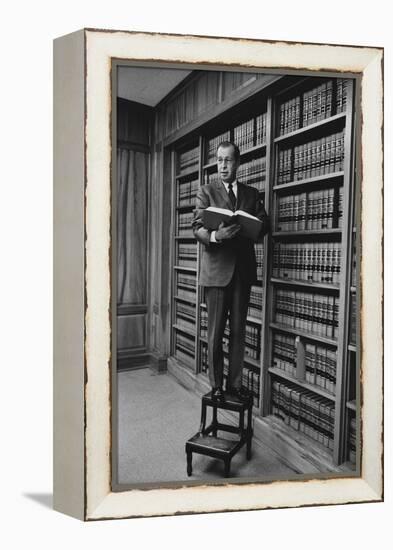 Portrait of Circuit Federal Judge Clement Haynsworth in His Home Office, Greenville, SC, 1969-Alfred Eisenstaedt-Framed Premier Image Canvas