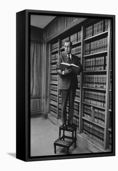 Portrait of Circuit Federal Judge Clement Haynsworth in His Home Office, Greenville, SC, 1969-Alfred Eisenstaedt-Framed Premier Image Canvas