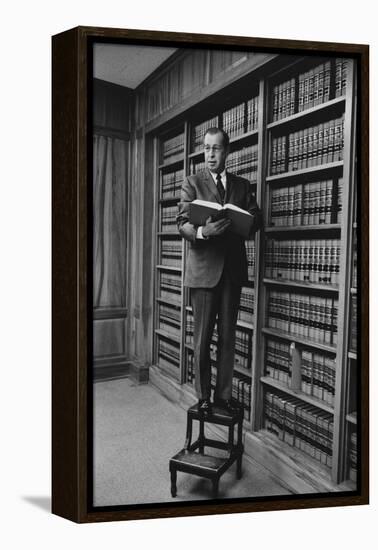 Portrait of Circuit Federal Judge Clement Haynsworth in His Home Office, Greenville, SC, 1969-Alfred Eisenstaedt-Framed Premier Image Canvas