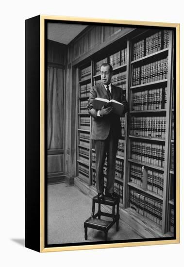 Portrait of Circuit Federal Judge Clement Haynsworth in His Home Office, Greenville, SC, 1969-Alfred Eisenstaedt-Framed Premier Image Canvas