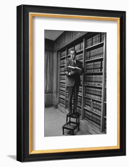 Portrait of Circuit Federal Judge Clement Haynsworth in His Home Office, Greenville, SC, 1969-Alfred Eisenstaedt-Framed Photographic Print