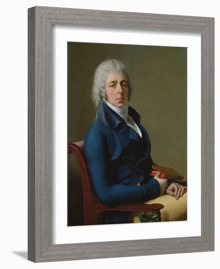 Portrait of Citizen Bourgeon (B.1757) 1800 (Oil on Canvas)-Anne Louis Girodet de Roucy-Trioson-Framed Giclee Print
