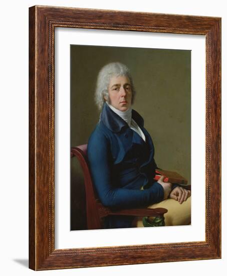 Portrait of Citizen Bourgeon (B.1757) 1800 (Oil on Canvas)-Anne Louis Girodet de Roucy-Trioson-Framed Giclee Print