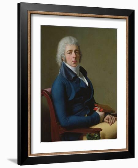 Portrait of Citizen Bourgeon (B.1757) 1800 (Oil on Canvas)-Anne Louis Girodet de Roucy-Trioson-Framed Giclee Print