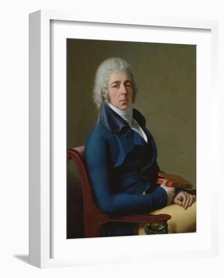 Portrait of Citizen Bourgeon (B.1757) 1800 (Oil on Canvas)-Anne Louis Girodet de Roucy-Trioson-Framed Giclee Print