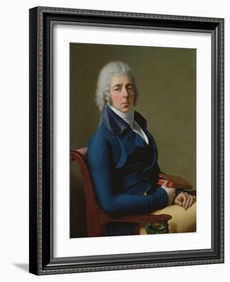 Portrait of Citizen Bourgeon (B.1757) 1800 (Oil on Canvas)-Anne Louis Girodet de Roucy-Trioson-Framed Giclee Print