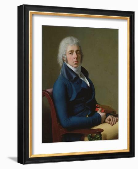 Portrait of Citizen Bourgeon (B.1757) 1800 (Oil on Canvas)-Anne Louis Girodet de Roucy-Trioson-Framed Giclee Print