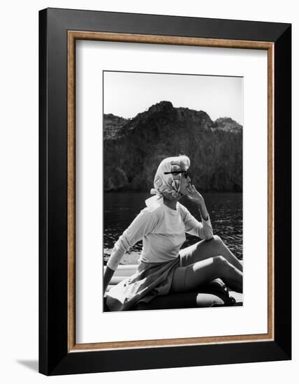 Portrait of Clare Boothe Luce in Majorca, Spain, 1962-Alfred Eisenstaedt-Framed Photographic Print