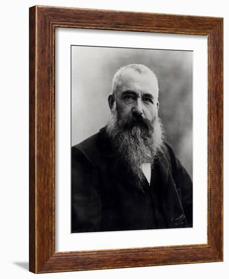 Portrait of Claude Monet (1841-1926) 1901 (B/W Photo)-Nadar-Framed Giclee Print